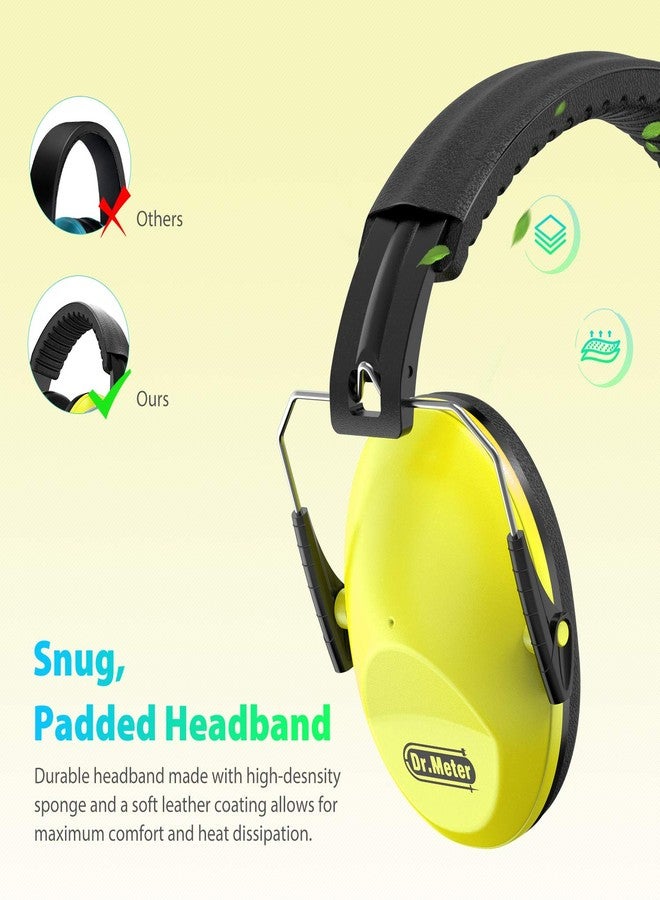 Dr.meter Ear Protection for Kid: EM100 SNR27.4 Kids Noise Cancelling Headphones with Adjustable Headband - Kid Hearing Protection for Monster Truck Mowing Demo Derby and Concert - Yellow - Image 3