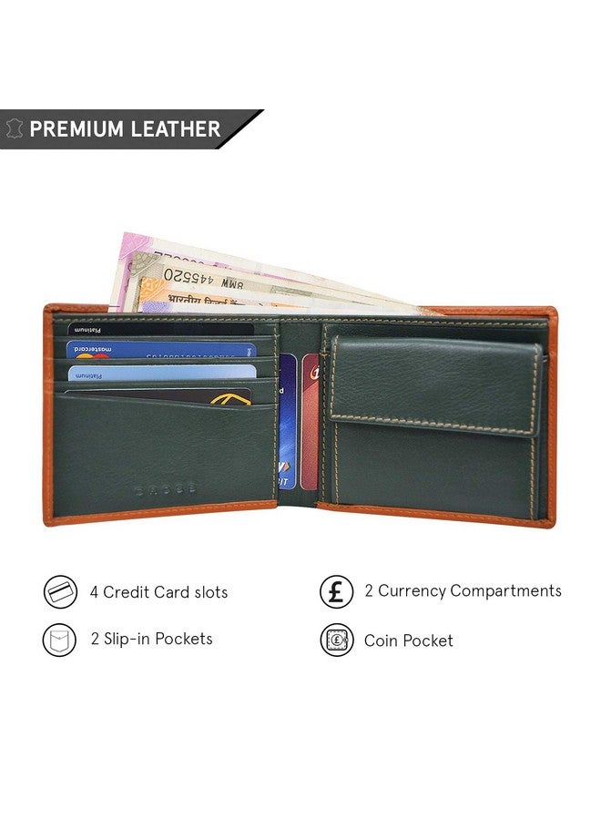 كروس محفظة كروس براون للرجال، محفظة أنيقة من الجلد الأصلي للرجال، أحدث محفظة للرجال مع حجرة لحفظ النقود والعملات المعدنية والبطاقات (AC188072-2) - Image 2