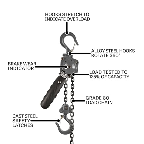 JET 1/2-Ton Mini-Puller Lever Hoist, 10' Lift (Model JLP-050A-10) - Image 2