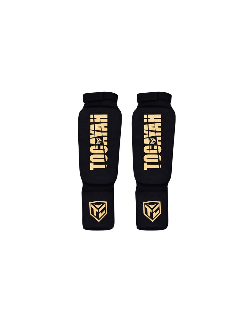 توكايا واقي الساق والقدم (Shin Instep Guards) | واقيات خفيفة من القطن المرن للساق لممارسة MMA والمواي تاي والكيك بوكسينغ | معدات حماية للمبتدئين للساق والقدم - Image 1