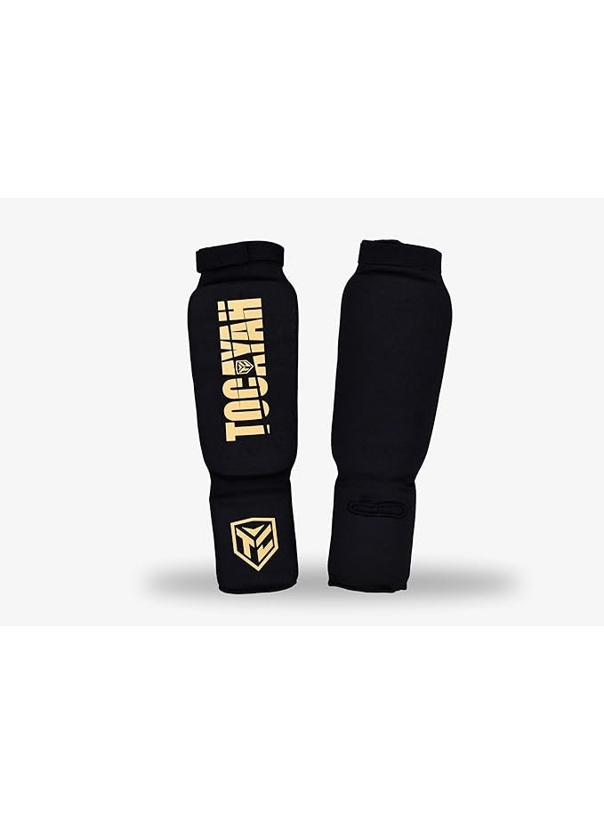 توكايا واقي الساق والقدم (Shin Instep Guards) | واقيات خفيفة من القطن المرن للساق لممارسة MMA والمواي تاي والكيك بوكسينغ | معدات حماية للمبتدئين للساق والقدم - Image 2