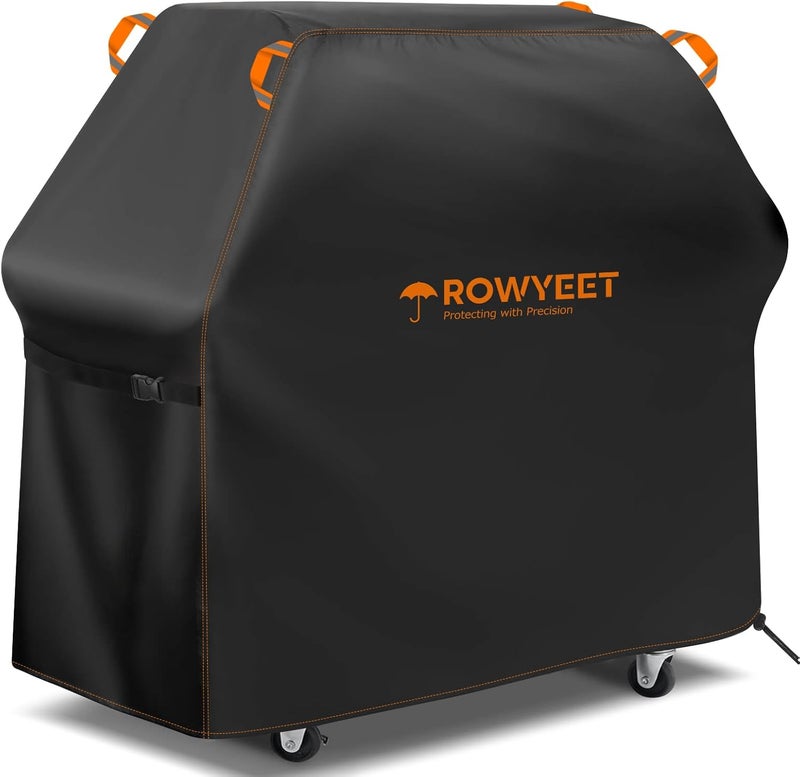ROWYEET Grill Cover for Outdoor Grill, Universal Fit Oxford Waterproof BBQ Cover for Outside, Anti-UV Barbecue Gas Cover with Adjustable Hem for Weber, Nexgrill, Expert Grill and More (53" - 58") - Image 1