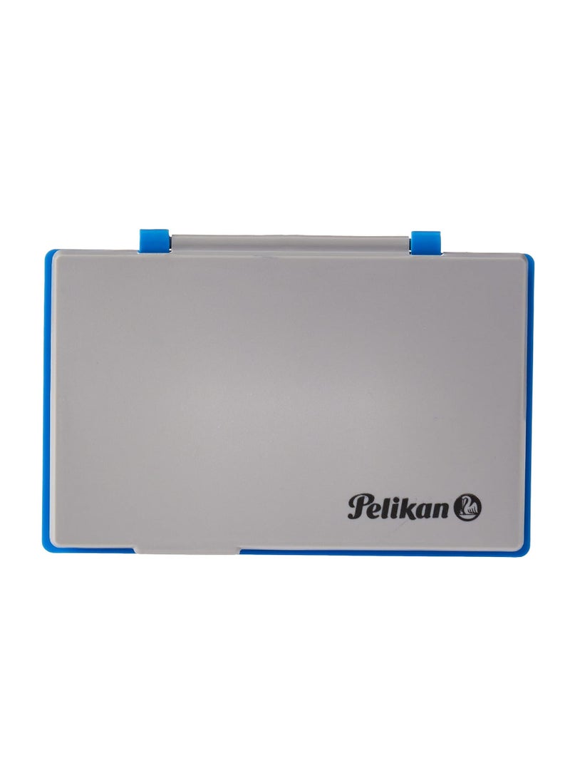 Pelikan Plastic Case Stamp Pad, Blue, 11 cm Length x 7 cm Width - Image 1