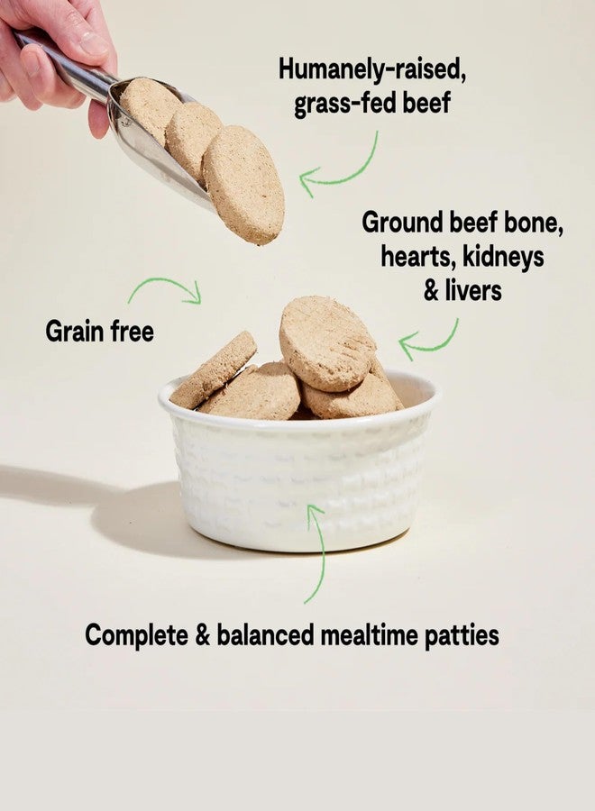 Open Farm أوبن فارم، طعام كلاب مجفف بالتجميد، قطع تحتوي على 95% لحم، أعضاء وعظام، وجبة كاملة أو خليط طعام كلاب مجفف بالتجميد، وصفة لحم بقري مُغذى على العشب، كيس 17.5 أونصة - Image 3