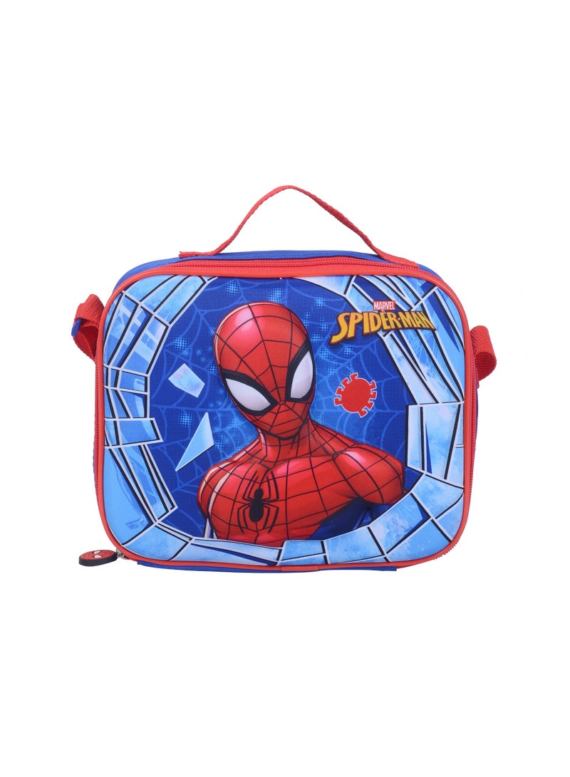 Marvel Spider-Man 3-Piece Kids Trolley Bag Set – 12" Rolling Backpack with Lunch Bag & Pencil Case – Blue & Red Superhero Design for Boys – Official Marvel Merchandise - Image 4