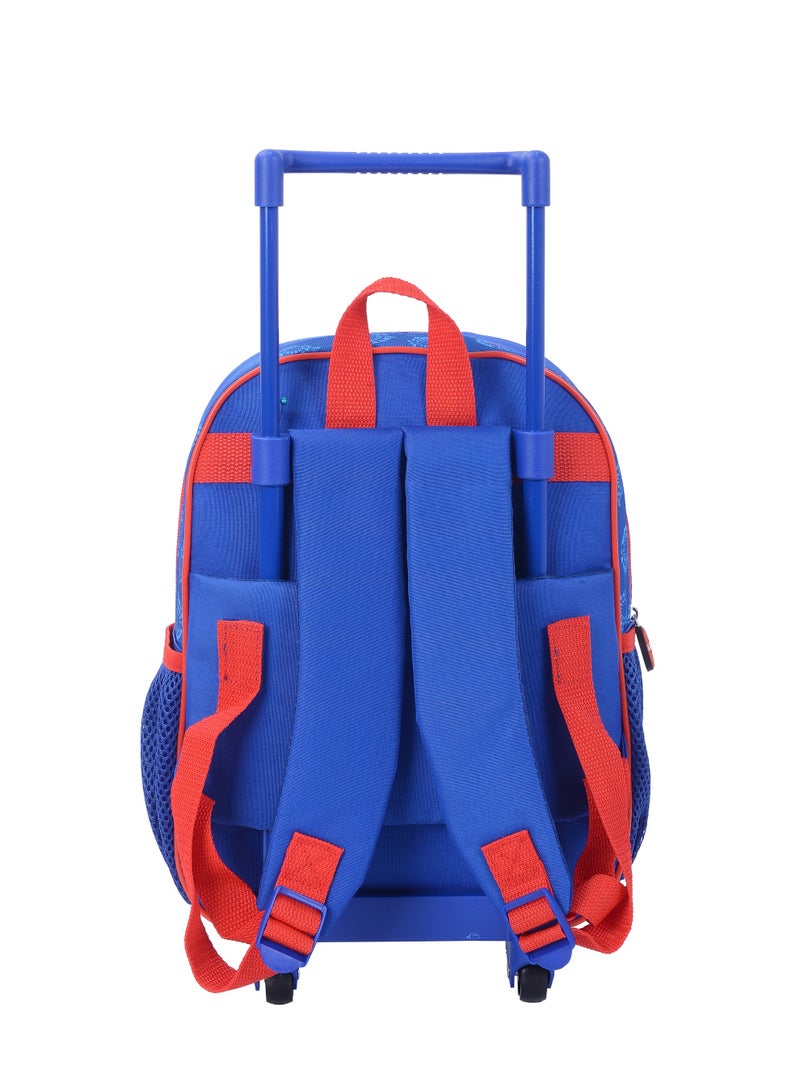Marvel Spider-Man 3-Piece Kids Trolley Bag Set – 12" Rolling Backpack with Lunch Bag & Pencil Case – Blue & Red Superhero Design for Boys – Official Marvel Merchandise - Image 3