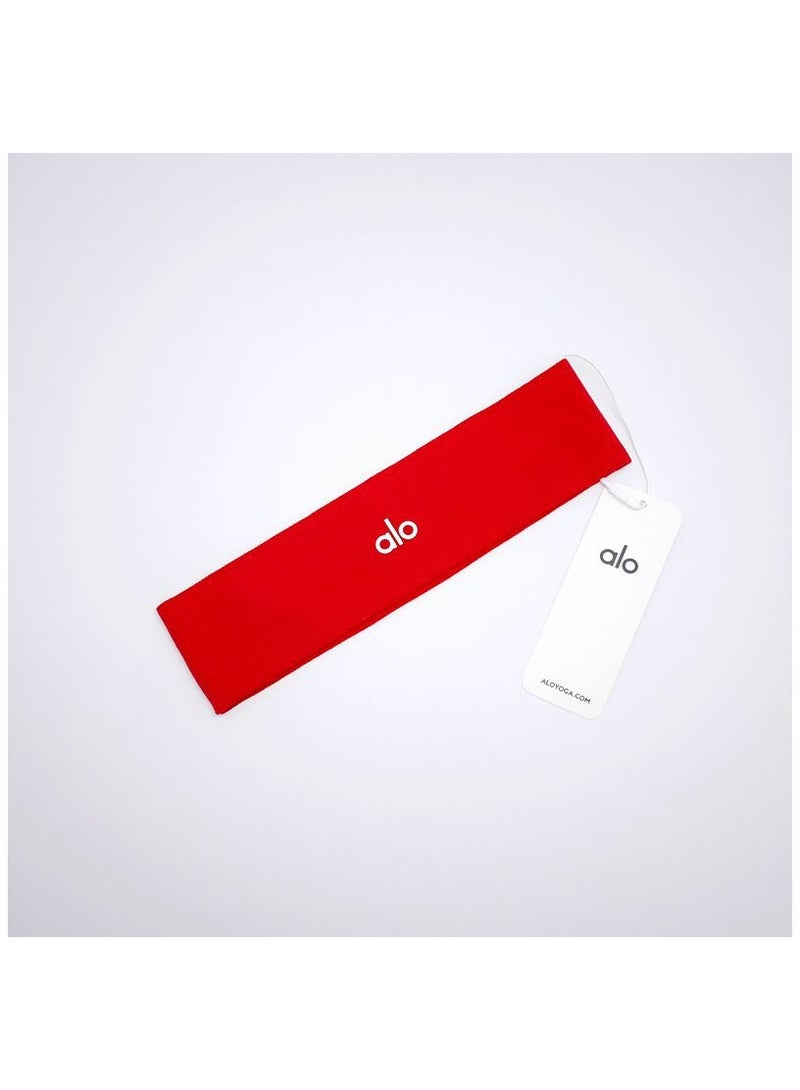 alo ALO Yoga Headband - Elastic - Fitness Outdoor - Sports - Anti-slip - Sticky Headband -red