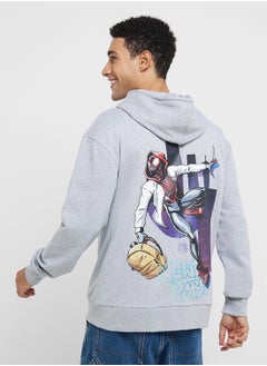 MARVEL Spider Man Men'S Oversized Zip Hoodie  - Image 2