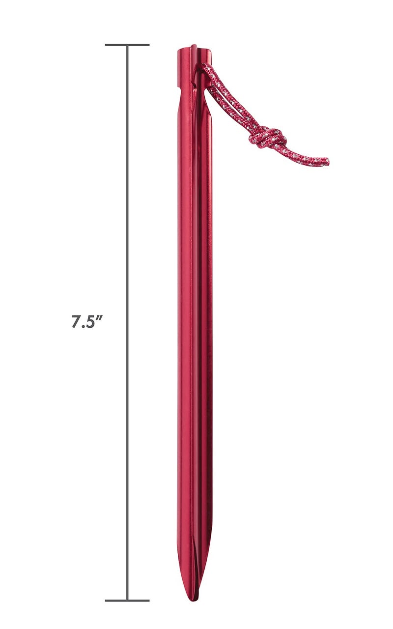 MSR Groundhog Tent Stake Kit, 6-Pack, Regular - 7.5-Inch , Red - Image 3