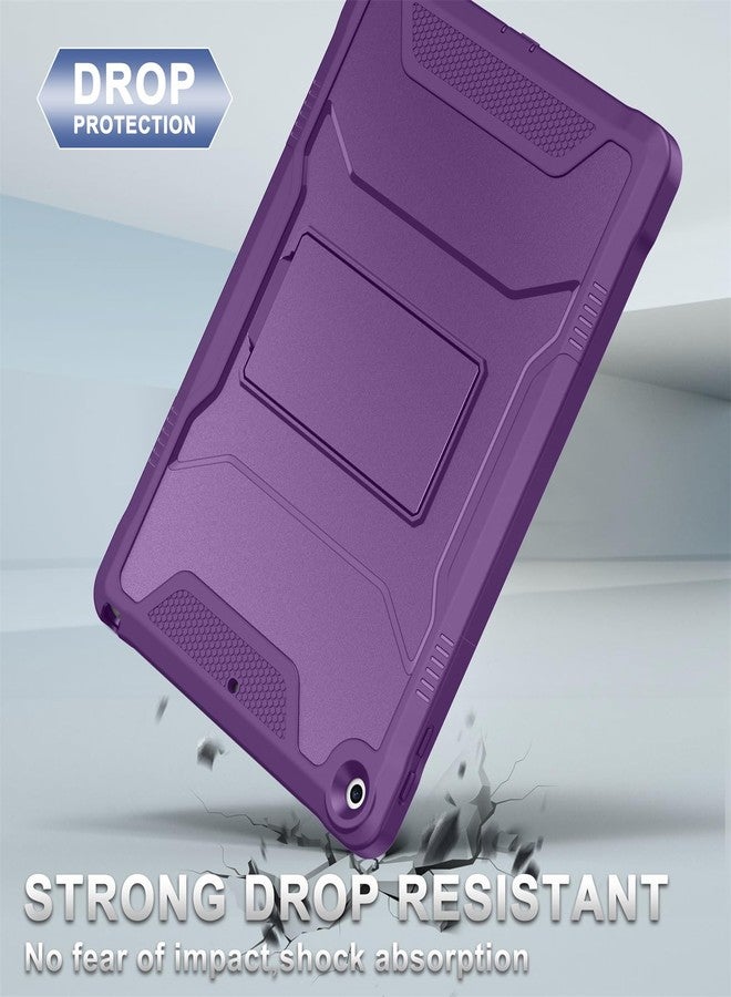 Soke Case for iPad 9th/8th/7th Generation 10.2-Inch (2021/2020/2019 Release), with Built-in Screen Protector and Kickstand, Rugged Full Body Protective Cover for Apple iPad 10.2 Inch - Purple - Image 5