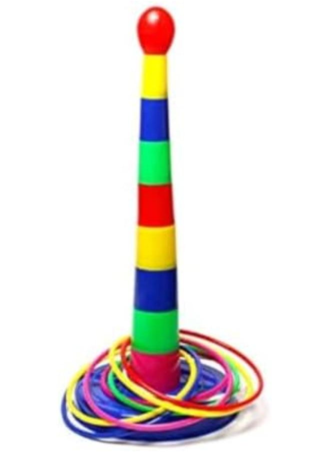 Generic - Children's circle game Colorful Ring Toss Quoits Target Game Plastic Toy for Kids - Image 1