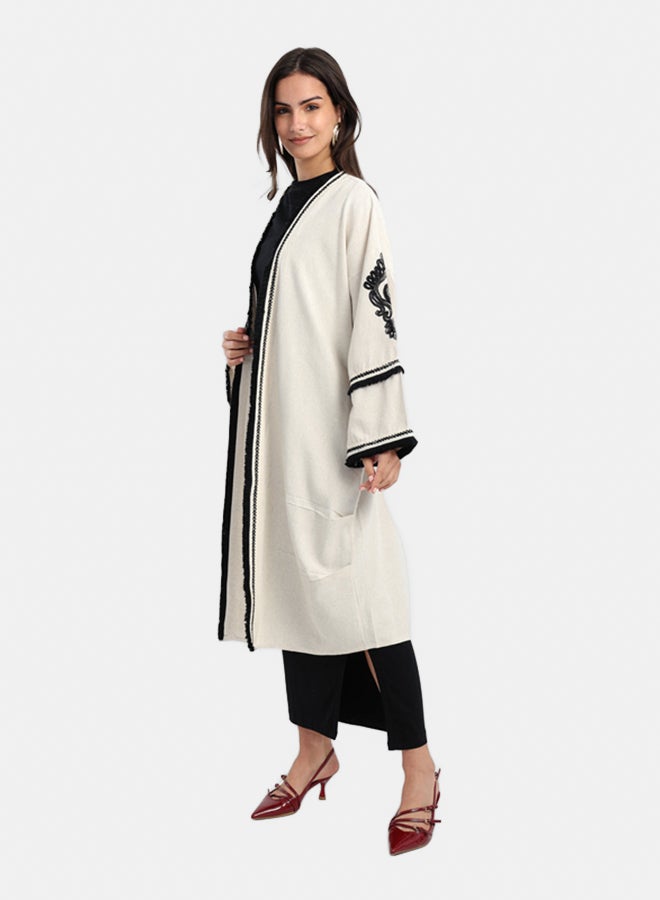 Carina Midi Kimono with Embroidery  - Image 2