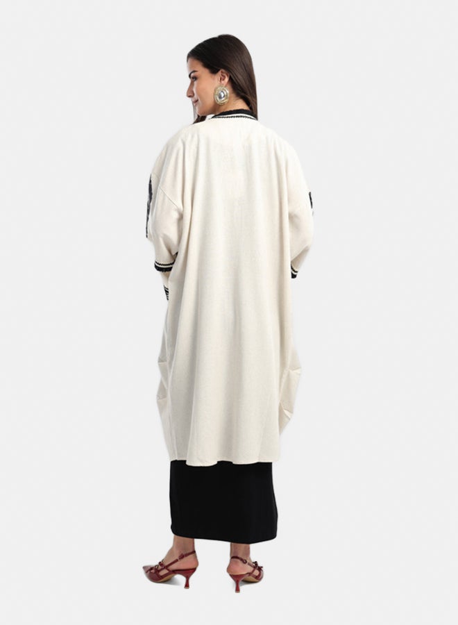 Carina Midi Kimono with Embroidery  - Image 4