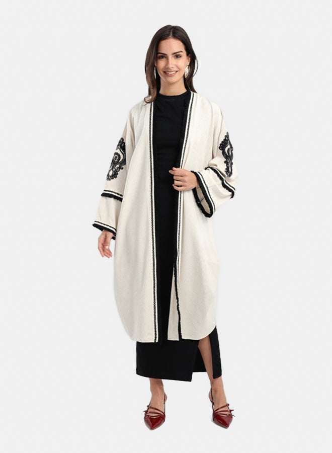 Carina Midi Kimono with Embroidery  - Image 1