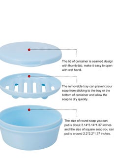Excefore 6 PCS Travel Soap Box, Portable Round Soap Case, Seal Waterproof Soap Protectors with Lid, Suitable for Home Traveling Outdoor Hiking Camping Gym  - Image 3
