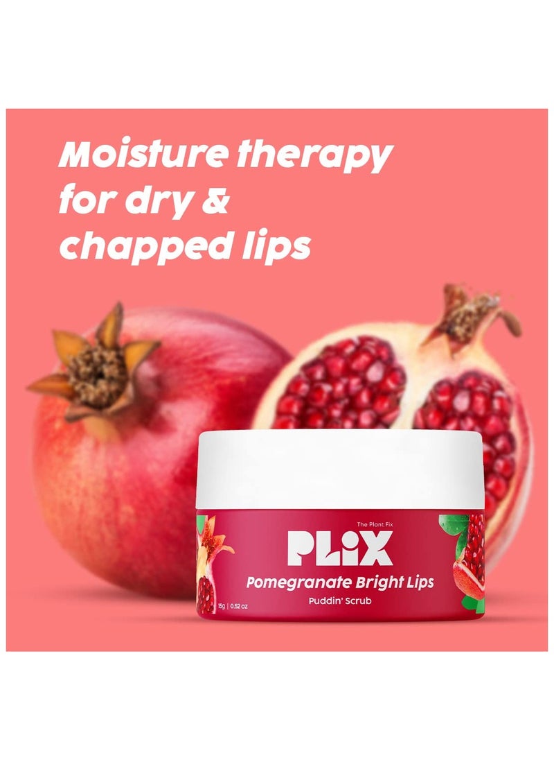 PLIX THE PLANT FIX Bright Lips Scrub | For Dry & Chapped Lips | Reduces Darkening & Pigmentation | Brightens & Exfoliates | Cocoa Butter & Vitamin E | 15 gms  - Image 4