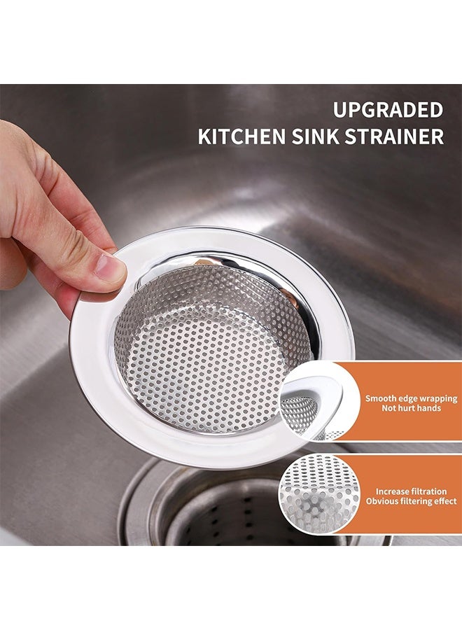 4Pack Stainless Steel Kitchen Sink Strainer Kitchen Sink Drain Strainer Anti-clogging Block Food Particles Kitchen Filter Sink Strainers for Kitchen Sinks with Large Wide Rim - Image 4