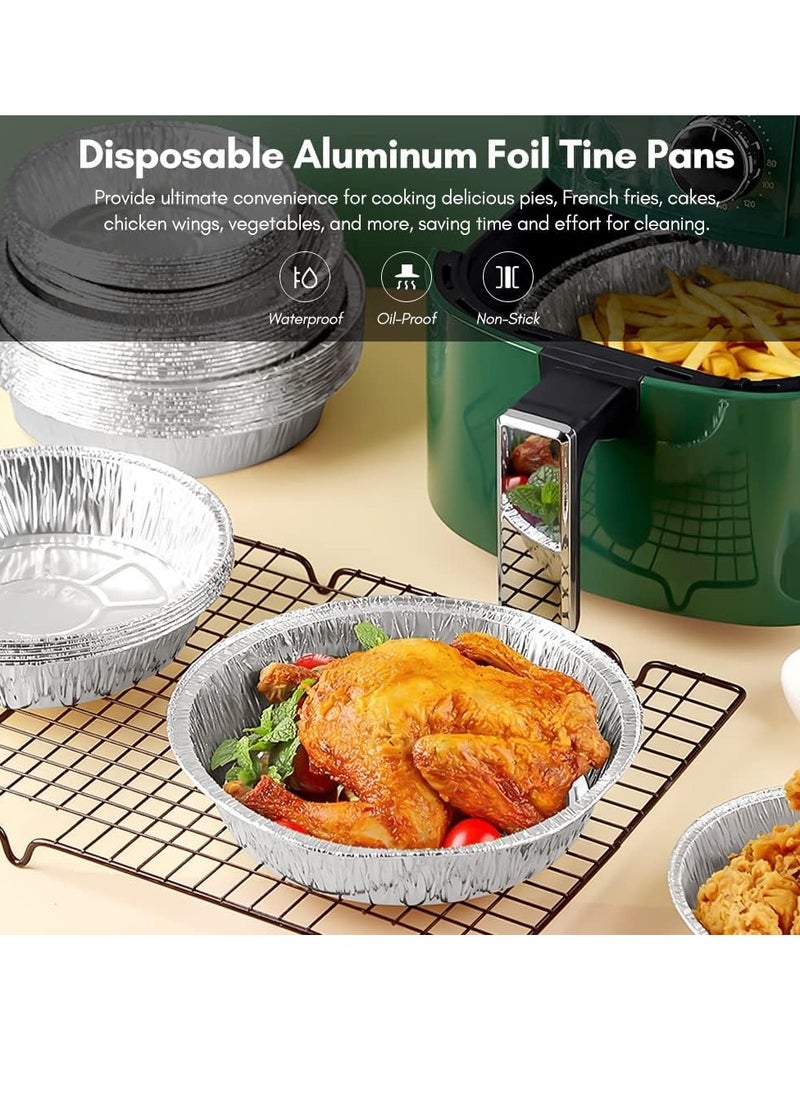 Disposable Aluminum Foil Round Tray Oil Proof Aluminum Foil Tin Container for Baking, Cooking and Oven 50 Pieces 6 Inch - pzsku/Z993040CD1C5D1832DB3DZ/45/_/1723568032/b9cbd6a9-606f-484d-b4a7-28084be9f500