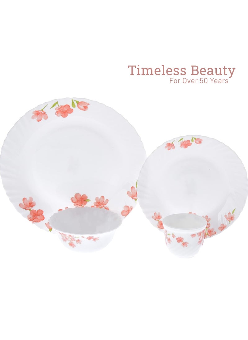 Laopala Laopala Dinnerware Set 18 Pcs Opalware Microwave Safe, Dishwasher Safe BPA -Free, Microwave Safe  Dinner Serving Set for Family Meals (Aster Pink)  - Image 2