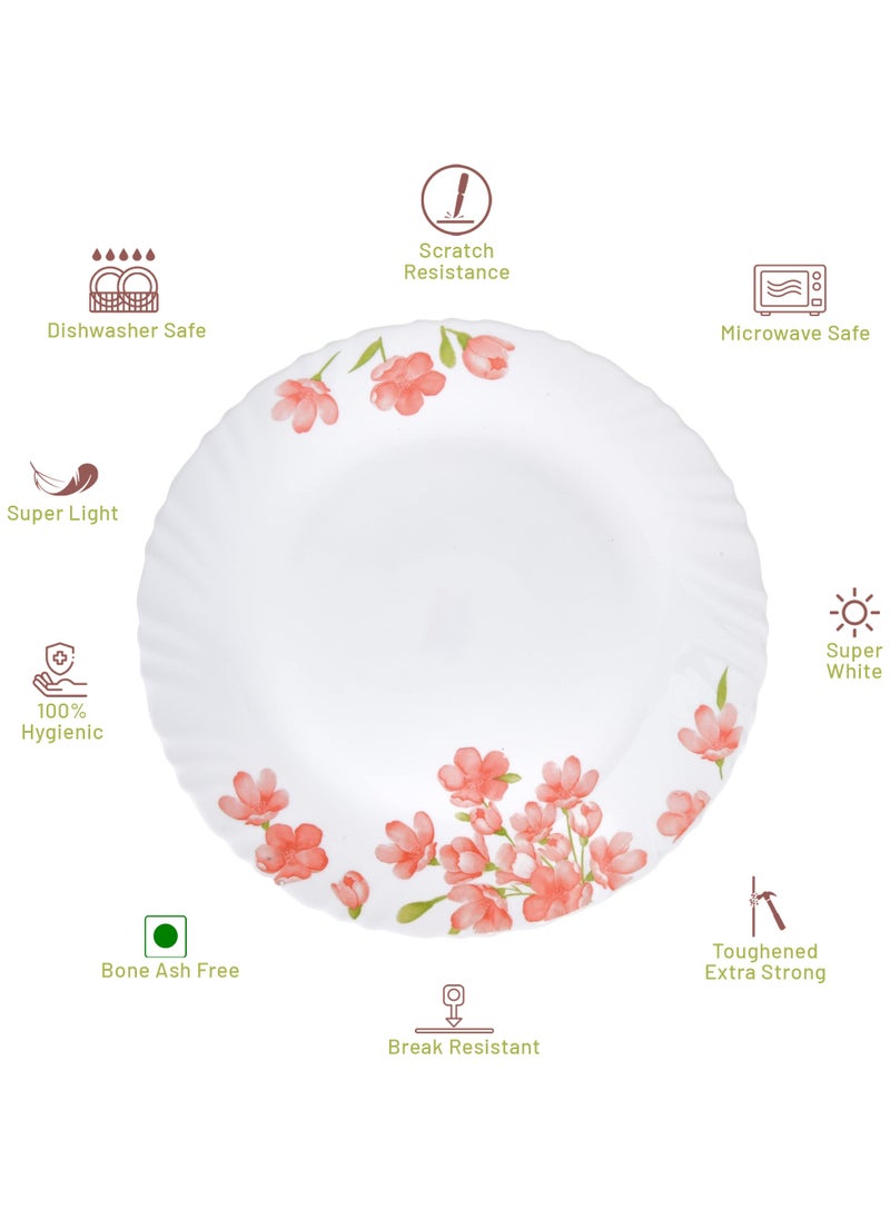 Laopala Laopala Dinnerware Set 18 Pcs Opalware Microwave Safe, Dishwasher Safe BPA -Free, Microwave Safe  Dinner Serving Set for Family Meals (Aster Pink)  - Image 3