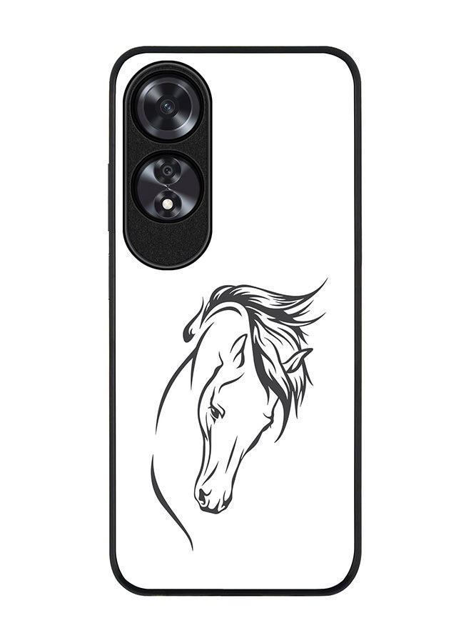 Stylizedd Rugged Black edge case for Oppo A60, Slim fit Soft Case Flexible Rubber Edges Anti Drop TPU Gel Thin Cover -  ArabStallion Strut - Image 1
