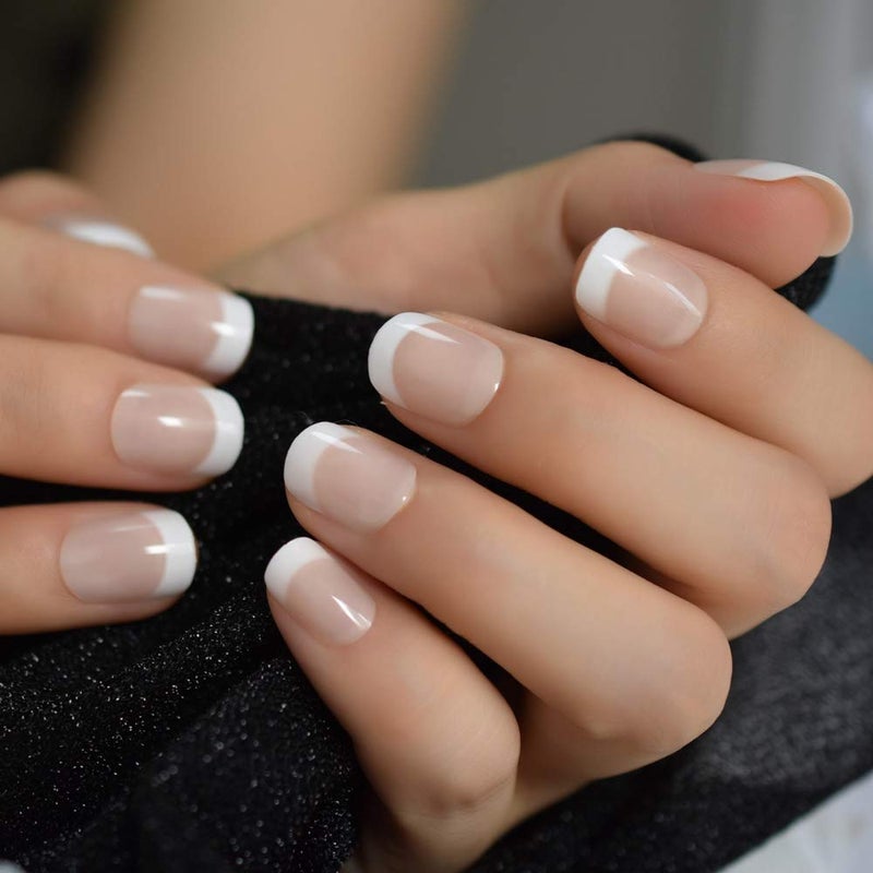 ELEVENAIL Natural Beige Nude White Press on Nails Short Squoval French Nail Tips False Nails Easy Wear Salon Manicure Reusable UV Gel Fake Nails DIY Nail Art at home - Image 3
