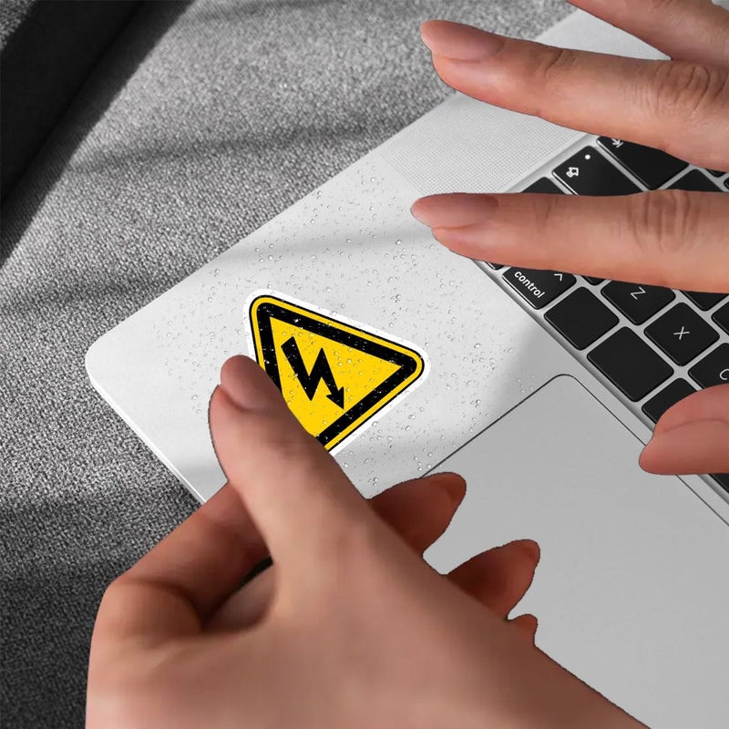 9 Pcs Per Sheet Electric Shock Hazard Sticker Decals For Bumpers Windows Laptops Trucks Vans Water Bottles Durable And Versatile - Image 4