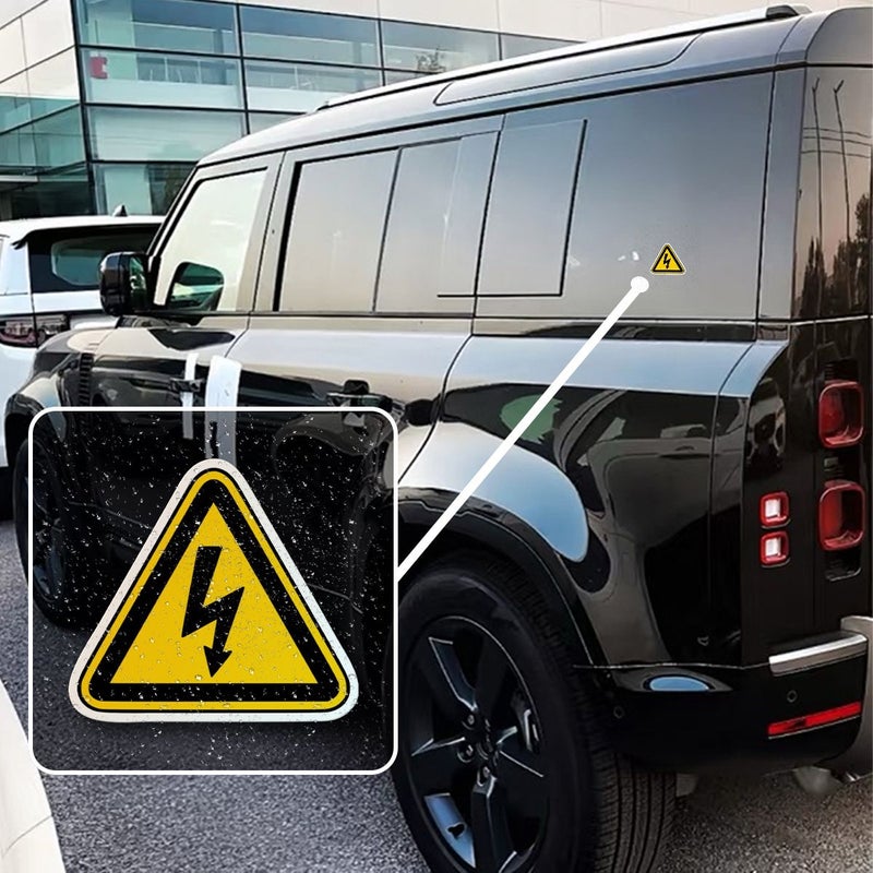 9 Pcs Per Sheet Electric Shock Hazard Sticker Decals For Bumpers Windows Laptops Trucks Vans Water Bottles Durable And Versatile - Image 3