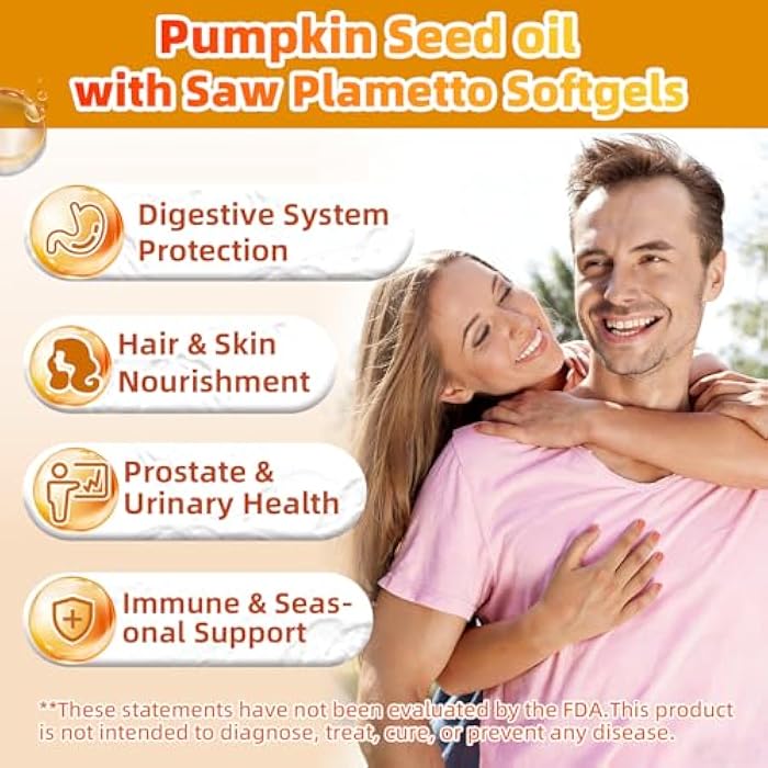 Nivltpure Pumpkin Seed Oil with Saw Palmetto, Vitamin D3 & Elderberry – 300 Softgels (3000mg) Pure Virgin Oil 4-in-1 Supplement for Hair Health, Prostate & Urinary Support – Non-GMO, Vegan - Image 3