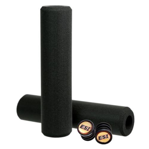 ESI Grips Extra Chunky - Silicone MTB Grips - Ultimate Comfort and Control for Mountain Bike and E-Bike Riders, Durable Silicone Bicycle Handlebar Grips for a Smooth Ride (Black) - Image 1