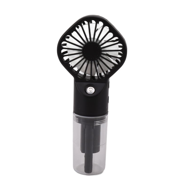 Portable Handheld Misting Fan USB Rechargeable Water Spray Mist Fan with 4 Gear Speed Black - Image 4