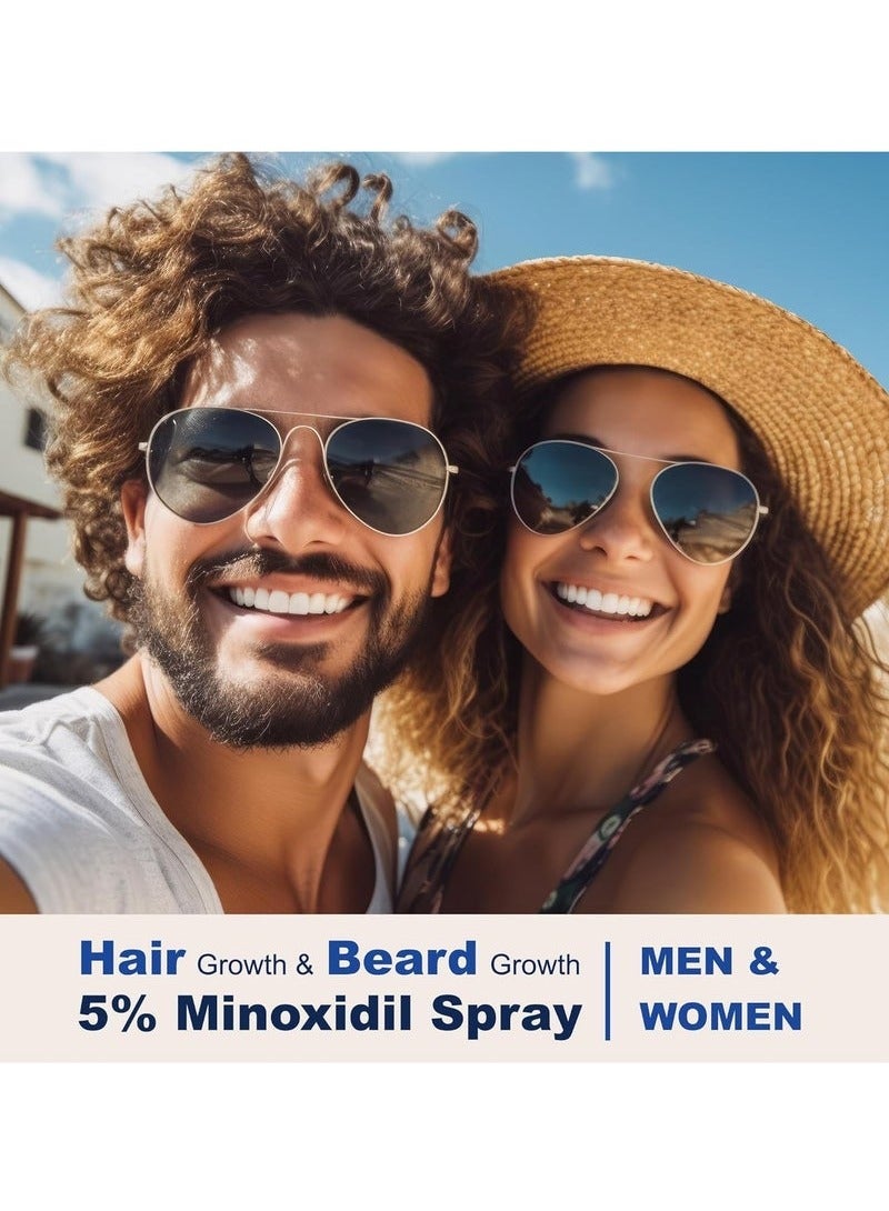 HOEGOA Minoxidil 5% for Men (120 ML), Advanced Minoxidil Spray with Provitamin B5 and Castor Seed Extract, Minoxidil Extract Serum for Hair Loss, Beard Restoration - Image 3