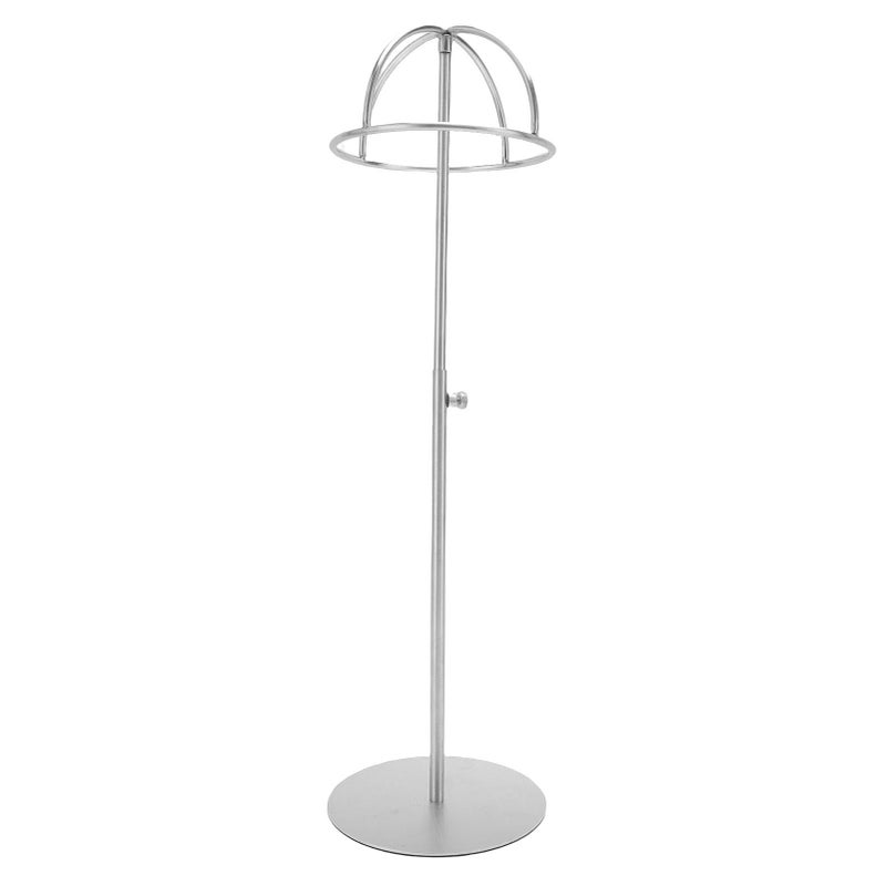 Tabletop Hat Stand: Silver Adjustable Iron Hat Holder - Sturdy Load Bearing Capacity Elegant Minimalist Design for Home Galleries Retail Stores - Image 4