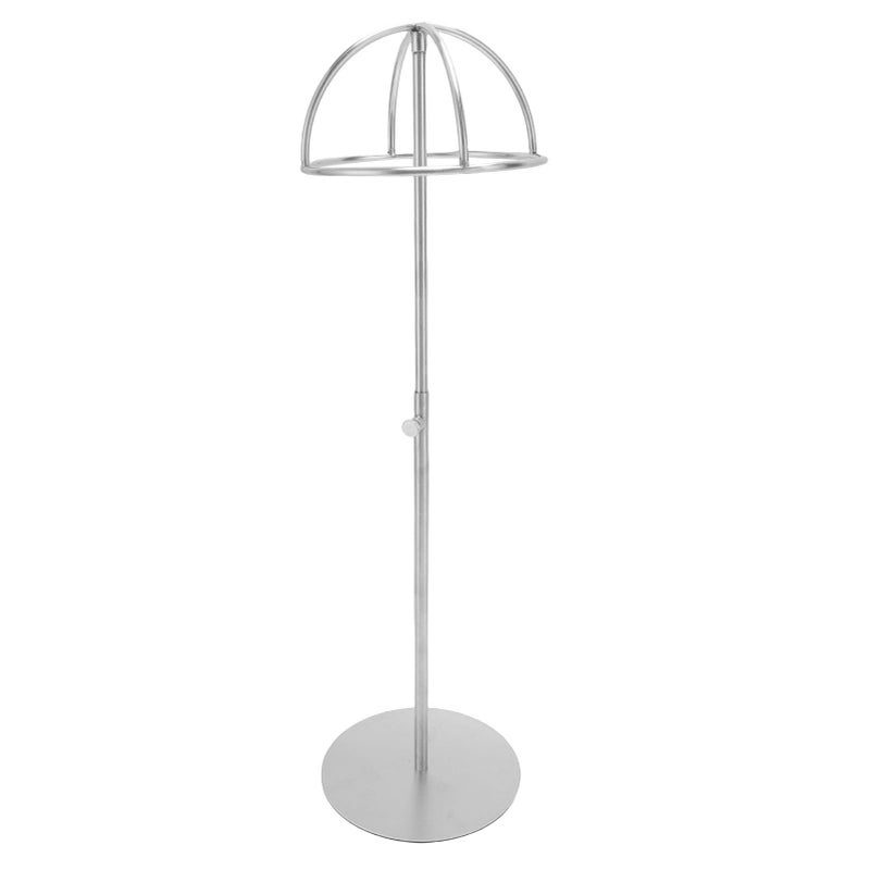 Tabletop Hat Stand: Silver Adjustable Iron Hat Holder - Sturdy Load Bearing Capacity Elegant Minimalist Design for Home Galleries Retail Stores - Image 2