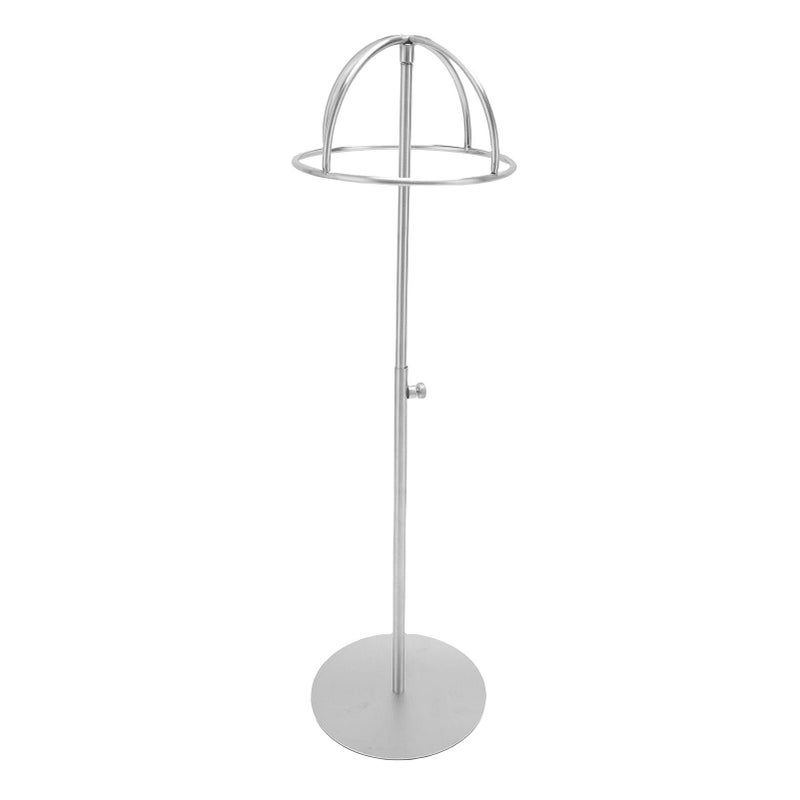 Tabletop Hat Stand: Silver Adjustable Iron Hat Holder - Sturdy Load Bearing Capacity Elegant Minimalist Design for Home Galleries Retail Stores - Image 3