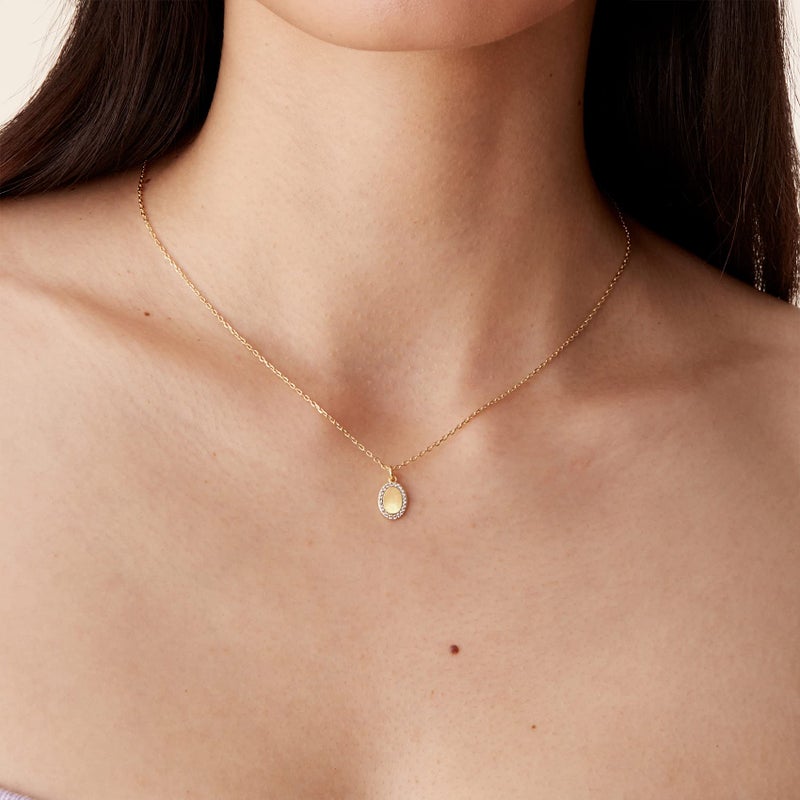 PAVOI 14K Gold Plated Pendant Necklace l Necklaces for Women (Oval, Yellow Plated) - Image 2