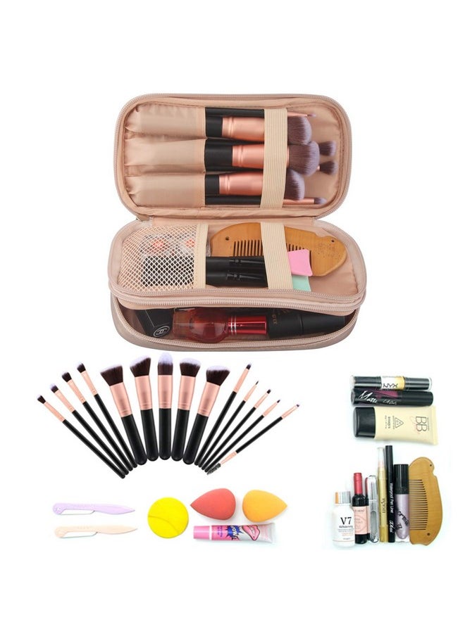 MONSTINA Makeup Bag For Womenpouch Bagmakeup Brush Bags Travel Kit Organizer Cosmetic Bag (Cgold)  - Image 4