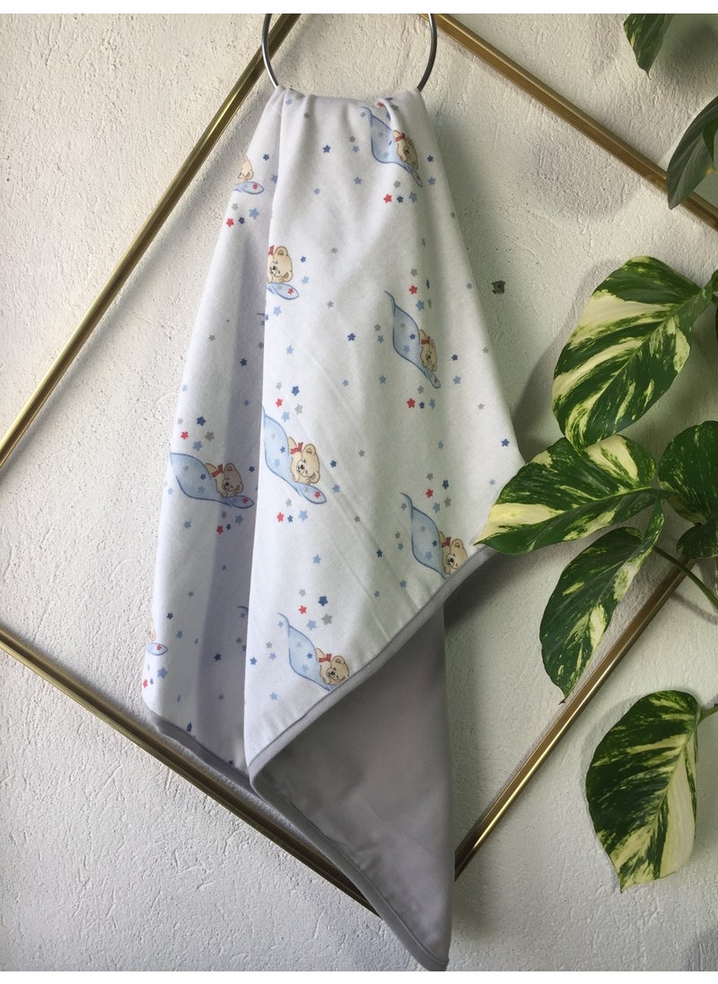 Lief Home Flannel Baby Blanket 100X115 | Double-sided  - Image 1