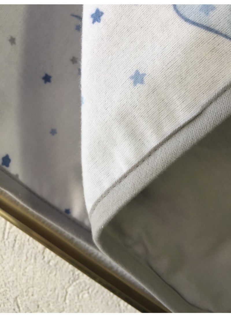 Lief Home Flannel Baby Blanket 100X115 | Double-sided  - Image 2