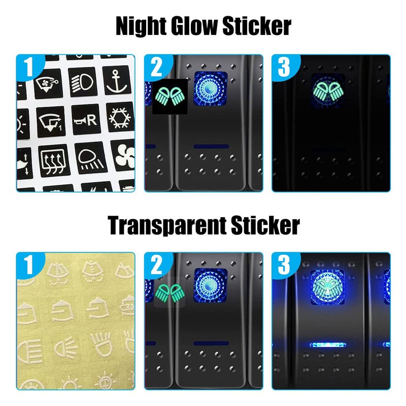 FXC Waterproof Marine Boat Blue Rocker Switch Panel 4 Gang with QC3.0 USB & Type-C Slot Socket + Cigarette Lighter +LED Voltmeter with Overload Protection Circuit Breaker for Car Rv Vehicles Truck - Image 5