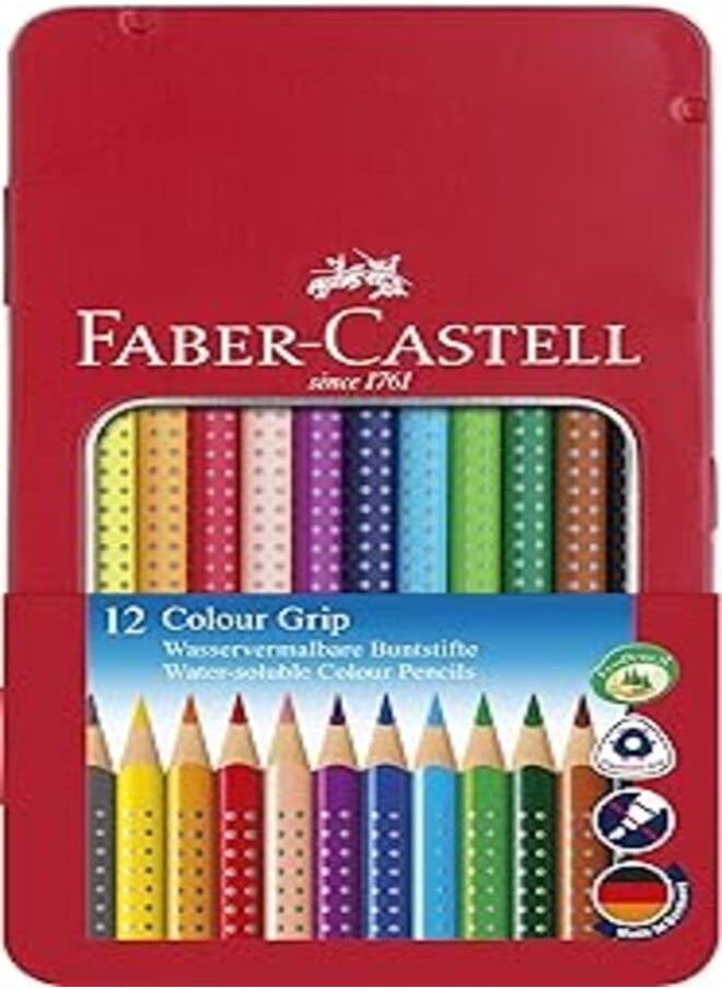 FABER-CASTELL - Faber castell grip color pencils - metal pack of 12 - Image 1