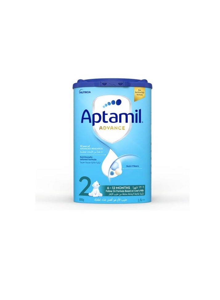 Aptamil Advance Follow On Milk Formula Stage (2) 800Gm - Image 1