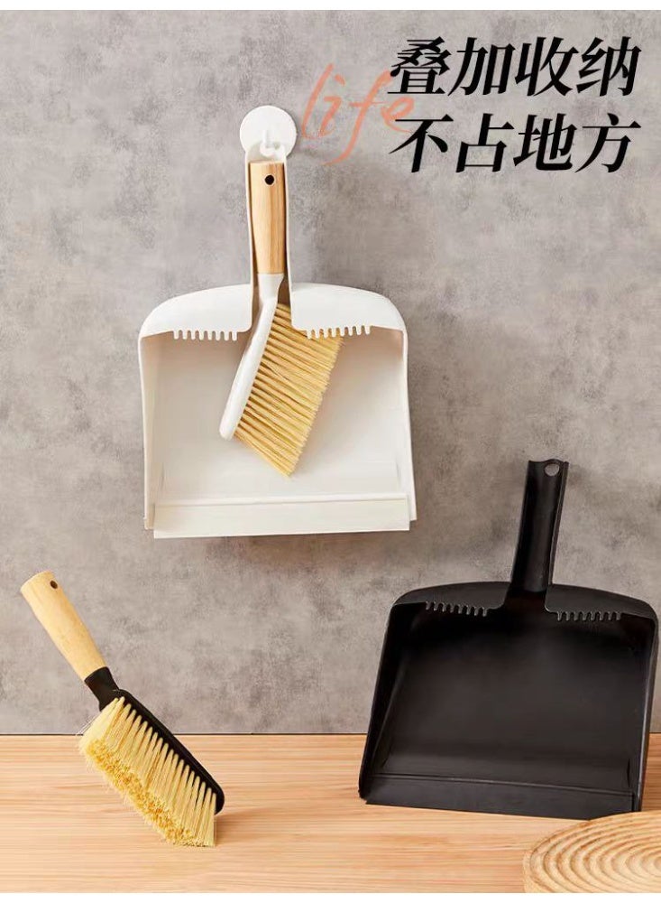 طقم فرشة تنظيف عصرية مزودة بجاروف بخامة عالية الجودة وتصميم أنيق – أداة كنس يدوية عملية لتنظيف الزوايا وتوفير المساحة باحترافية L - Image 5