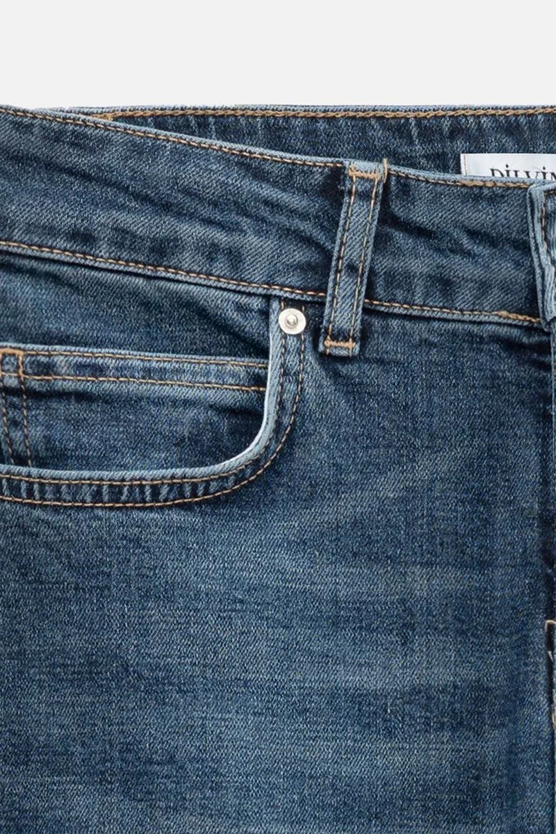 Dilvin Mid Blue Denim DILVIN Low-Waist Straight-Leg Jeans for Women | Best Price UAE