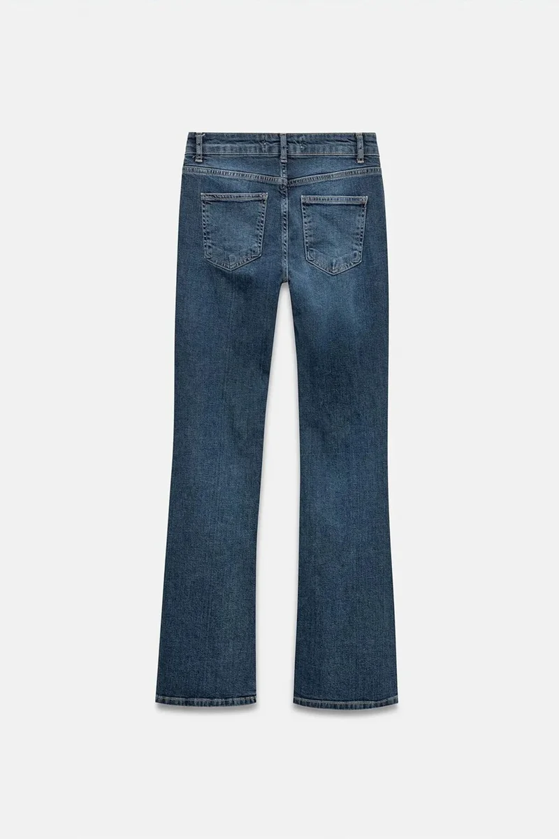 Dilvin Mid Blue Denim DILVIN Low-Waist Straight-Leg Jeans for Women | Best Price UAE