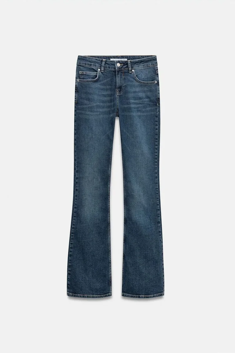 Dilvin Mid Blue Denim DILVIN Low-Waist Straight-Leg Jeans for Women | Best Price UAE