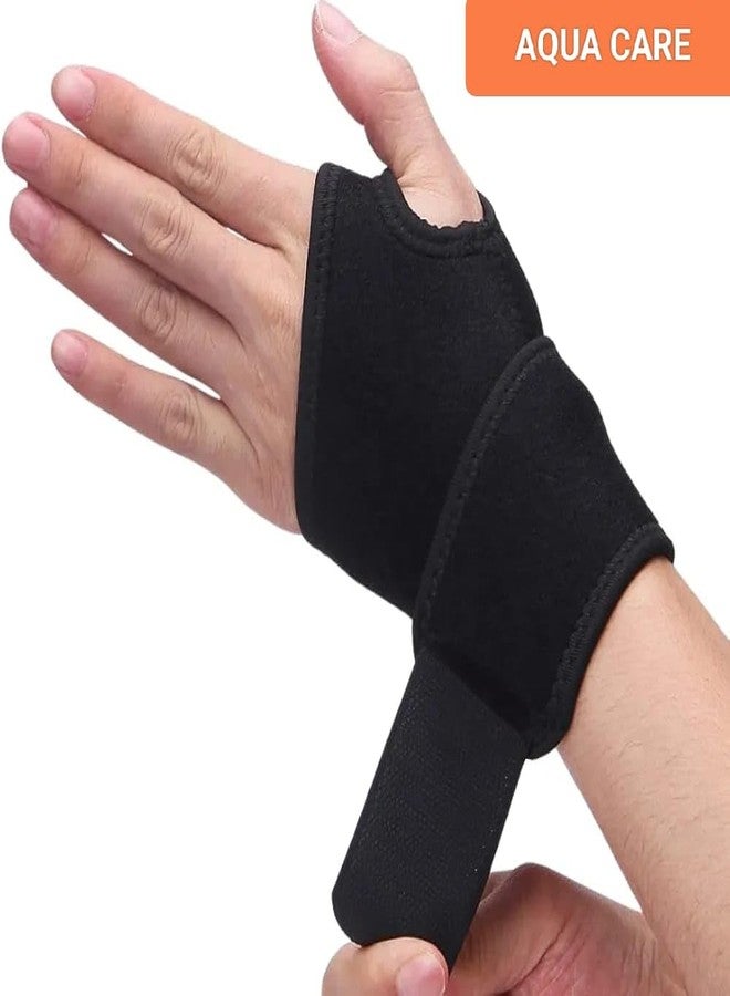 AQUACARE Wrist Support Brace with Thumb Support for Men and Women Adjustable Hand Brace for Pain Relief Carpal Tunnel Arthritis Gym and Sports Injury Wrist Stabilizer for Left and Right Hand ( Pack of 1 ) - Image 3