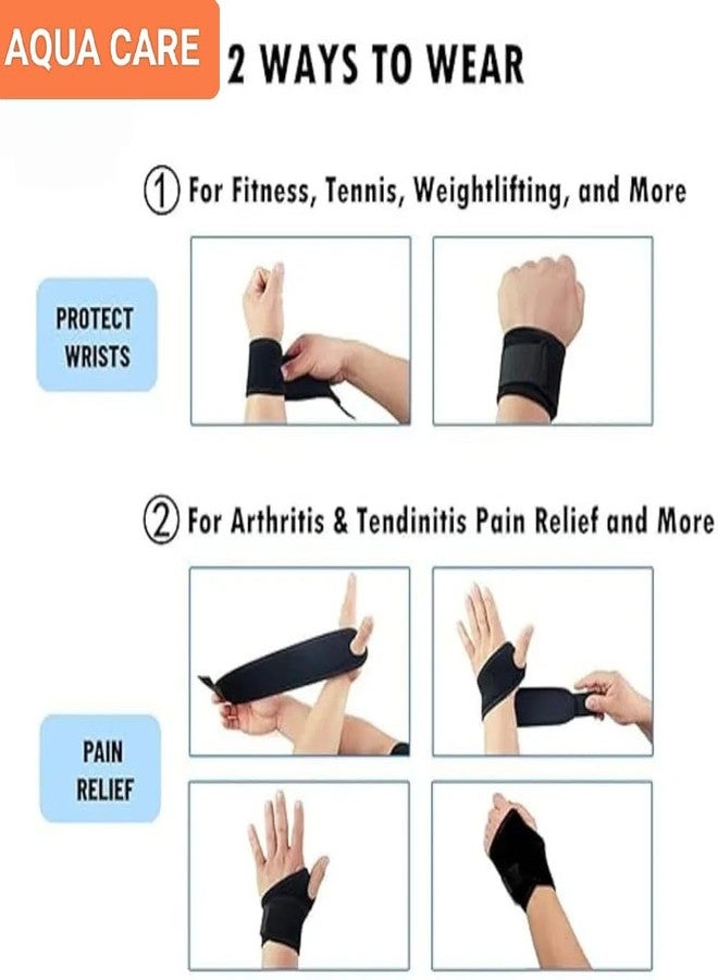 AQUACARE Wrist Support Brace with Thumb Support for Men and Women Adjustable Hand Brace for Pain Relief Carpal Tunnel Arthritis Gym and Sports Injury Wrist Stabilizer for Left and Right Hand ( Pack of 1 ) - Image 5