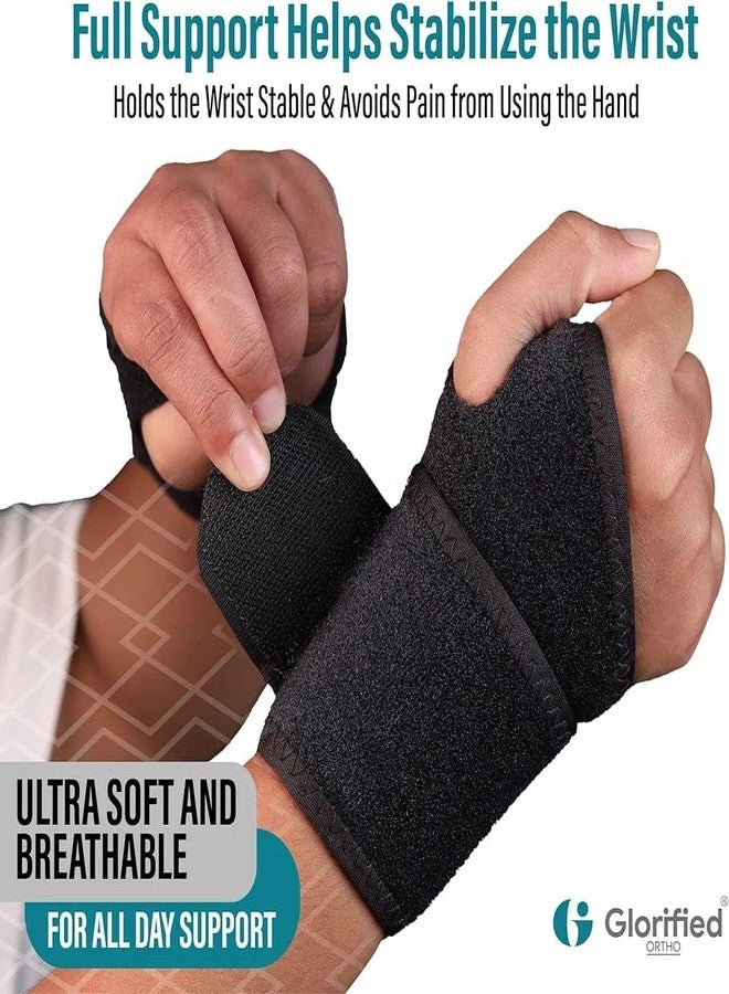 AQUACARE Wrist Support Brace with Thumb Support for Men and Women Adjustable Hand Brace for Pain Relief Carpal Tunnel Arthritis Gym and Sports Injury Wrist Stabilizer for Left and Right Hand ( Pack of 1 ) - Image 4