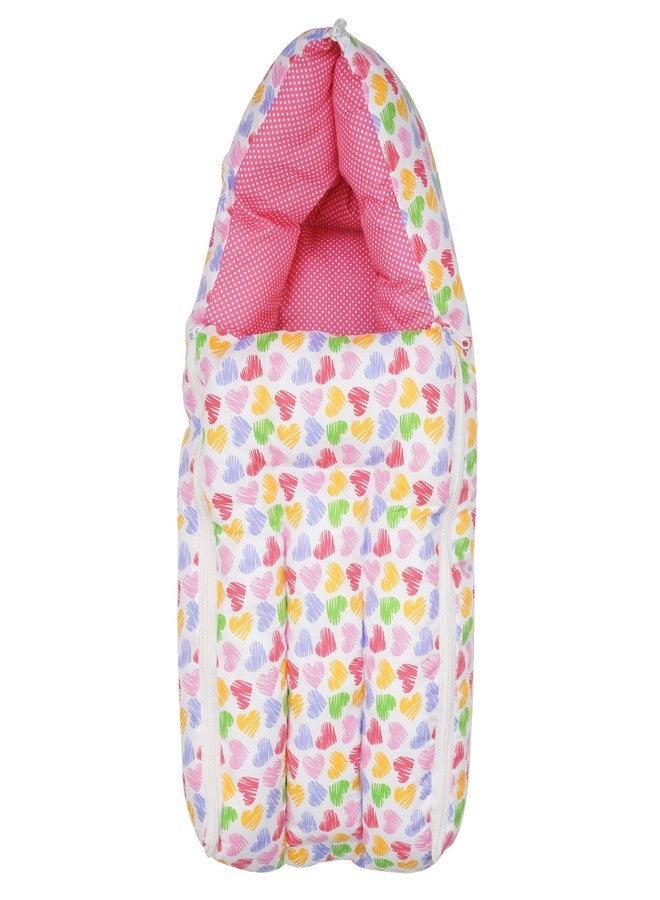 First Kids Step FARETO Baby Sleeping Bag cum Baby Carry Bag (Pink, 0-3 Months) - Image 1